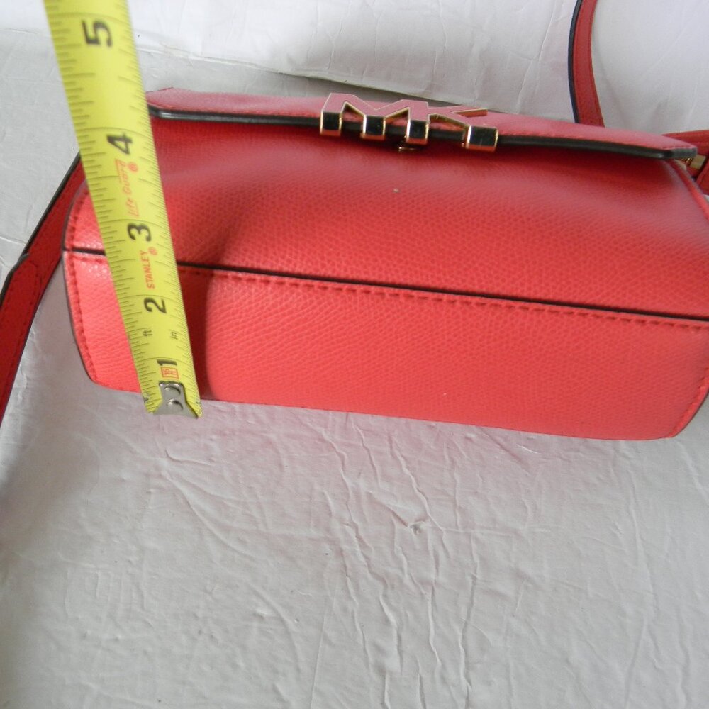 MICHAEL KORS FLORENCE PINK PEBBLE LEATHER SMALL CROSSBODY LOGO MK - Picture 5 of 9